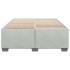 Estructura de cama sin colchón terciopelo gris claro 140x190