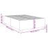 Estructura de cama sin colchón terciopelo negro 140x190