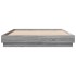 Estructura de cama con luces LED gris Sonoma 120x200