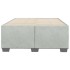 Estructura de cama sin colchón terciopelo gris claro 120x190