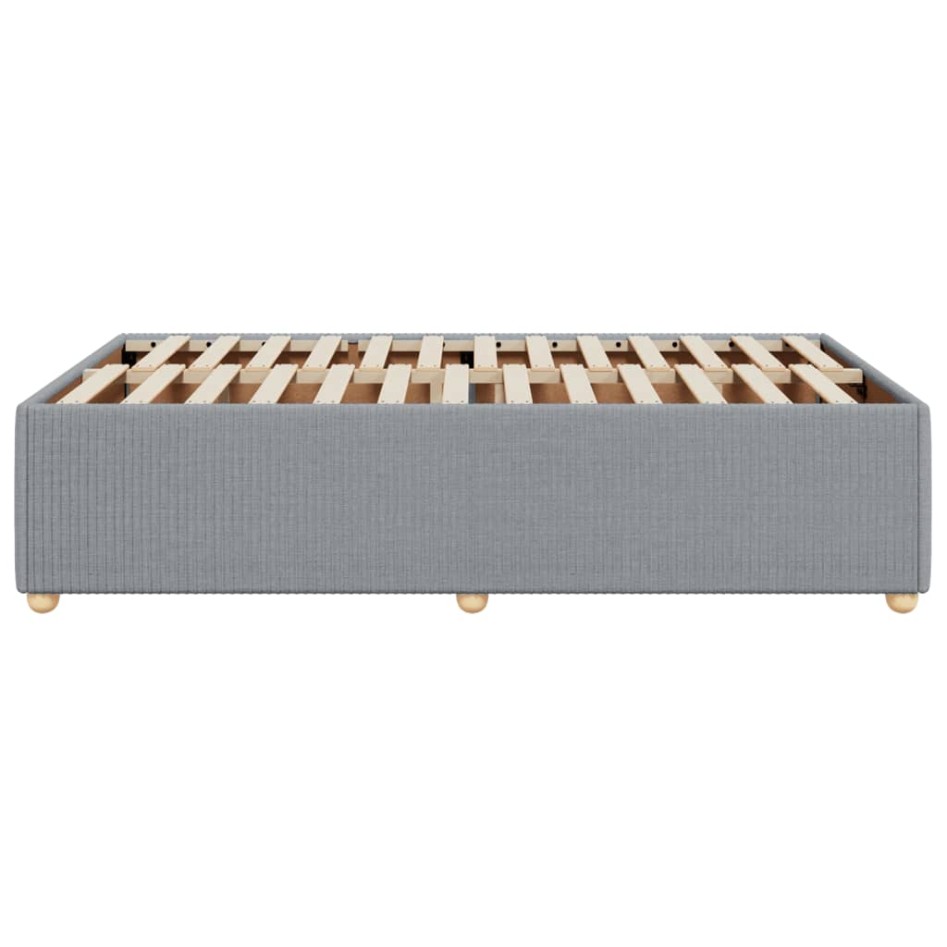 Estructura de cama sin colchón tela gris claro 120x200