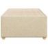 Estructura de cama sin colchón tela crema 80x200
