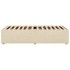 Estructura de cama sin colchón tela crema 80x200