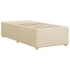 Estructura de cama sin colchón tela crema 80x200