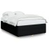 Cama sin colchón tela negro 140x190