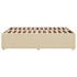 Cama sin colchón tela color crema 140x190