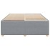 Cama sin colchón tela gris claro 160x200