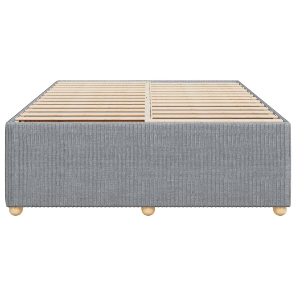 Cama sin colchón tela gris claro 160x200