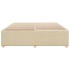 Cama sin colchón tela color crema 180x200