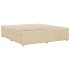 Cama sin colchón tela color crema 180x200