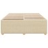 Cama sin colchón tela color crema 160x200