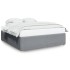 Cama sin colchón tela gris claro 200x200