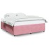 Estructura de cama sin colchón terciopelo rosa 180x200