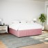 Estructura de cama sin colchón terciopelo rosa 180x200