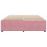 Estructura de cama sin colchón terciopelo rosa 180x200