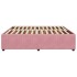 Estructura de cama sin colchón terciopelo rosa 180x200