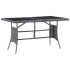 Mesa de jardín ratán sintético gris 140x80x74