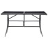 Mesa de jardín ratán sintético gris 140x80x74