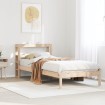 Estructura de cama sin colchón madera maciza de pino 100x200 cm