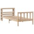 Estructura de cama sin colchón madera maciza pino 75x190