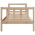 Estructura de cama sin colchón madera maciza pino 75x190