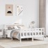 Estructura de cama sin colchón madera de pino blanca 150x200