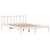 Estructura de cama sin colchón madera de pino blanca 150x200