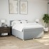 Cama box spring con colchón tela gris claro 140x190