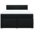 Cama box spring con colchón tela negro 140x190