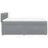 Cama box spring con colchón tela gris claro 140x190