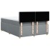 Cama box spring con colchón tela gris claro 140x190