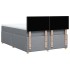 Cama box spring con colchón tela gris claro 140x200