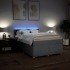 Cama box spring con colchón tela gris claro 140x200