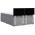 Cama box spring con colchón tela gris claro 140x200