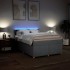 Cama box spring con colchón tela gris claro 140x200