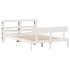 Estructura de cama sin colchón madera de pino blanca 140x190