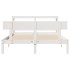 Estructura de cama sin colchón madera de pino blanca 140x190
