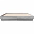 Estructura de cama con luces LED gris Sonoma 120x190