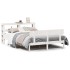 Estructura de cama sin colchón madera de pino blanca 150x200