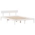 Estructura de cama sin colchón madera de pino blanca 150x200