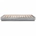 Estructura de cama con luces LED gris Sonoma 120x190