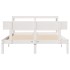 Estructura de cama sin colchón madera de pino blanca 140x200