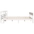 Estructura de cama sin colchón madera de pino blanca 140x200