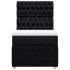 Cama box spring con colchón tela negro 90x190