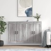 Armarios de pared 2 uds madera de ingeniería gris Sonoma