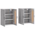 Armarios de pared 2 uds madera de ingeniería gris