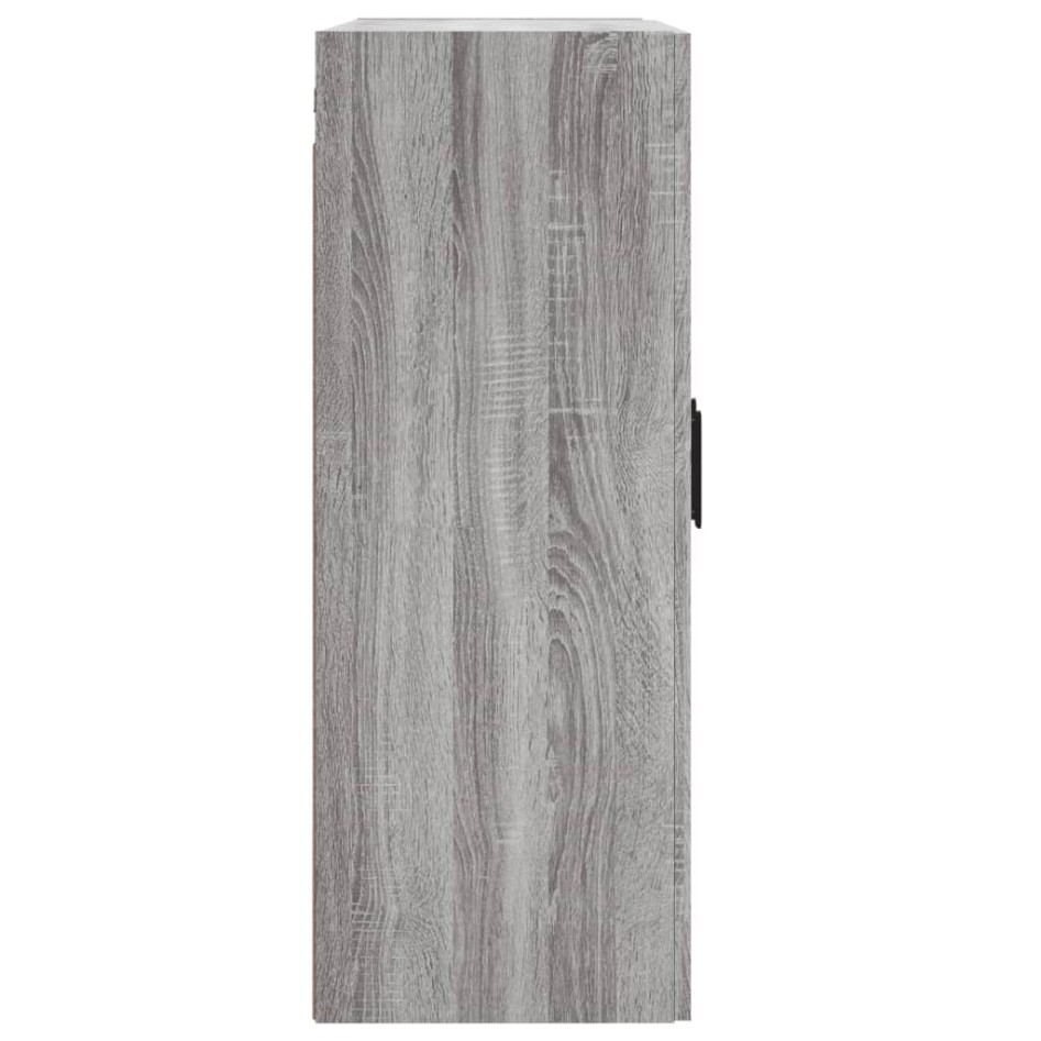Armarios de pared 2 uds madera de ingeniería gris
