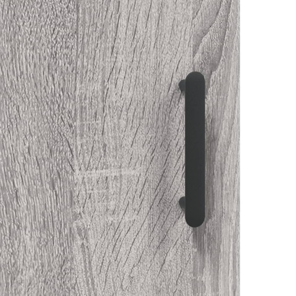 Armarios de pared 2 uds madera de ingeniería gris