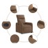 Sillón reclinable eléctrico de tela