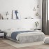 Cama con cajones madera ingeniería gris hormigón 140x190